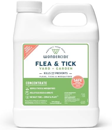 Wondercide - Flea and Tick Spray Concentrate for Yard and Garden - 16 oz | With Natural Essential Oils – Kill, Control, Prevent, Fleas, Ticks, Mosquitoes and Insects - Safe Around Pets