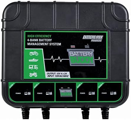 Extreme Max 1229.4023 Battery Buddy 4-Bank Battery Charger/Maintainer
