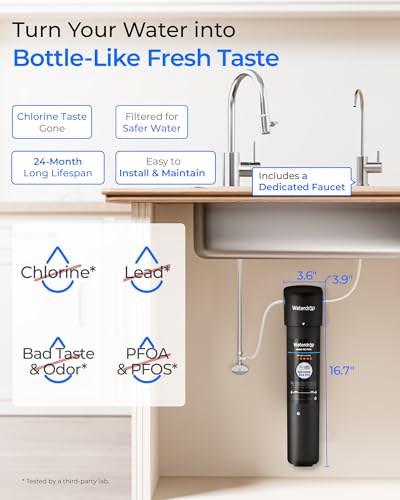 Waterdrop 10UB Under Sink Water Filter System with Dedicated Faucet