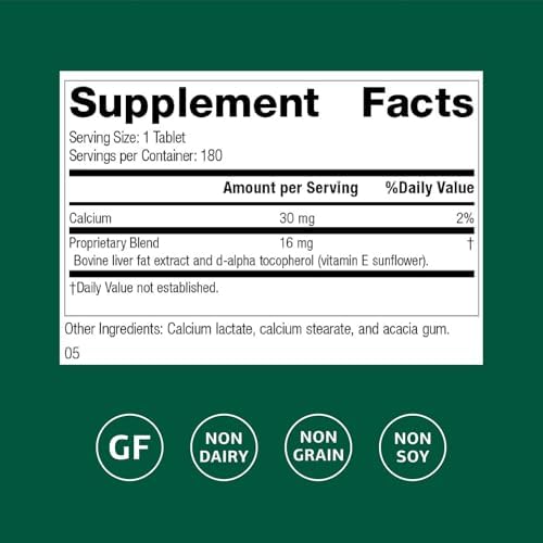 Standard Process Antronex - Liver Health Supplement - Gluten-Free, Non-Dairy & Non-Soy - 180 Tablets (180 Servings)