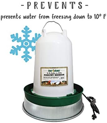 Harris Farms Heated Poultry Drinker Base for Chicken Waterers & Coops