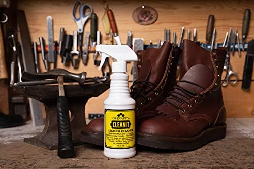 Obenauf's Cleanit Leather Cleaner - Natural Plant Oil Leather Cleaner for Boots, Furniture and Car Interior - Safe and Gentle Non-Detergent Oil Liquid Soap - Ready-to-use 16oz Spray Bottle