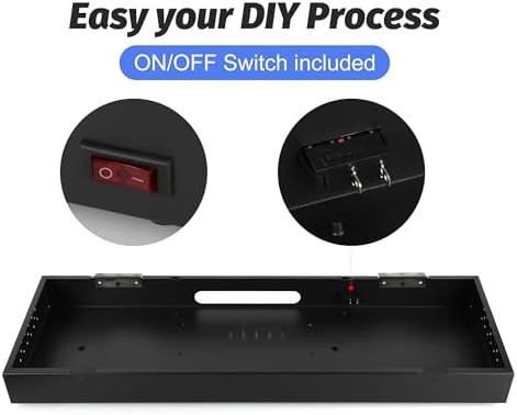 Sturdy DIY Arcade Console Kit - Metal Base and Acrylic Panel, 2 Player Video Game Machine Case, Supports 8 Buttons Each