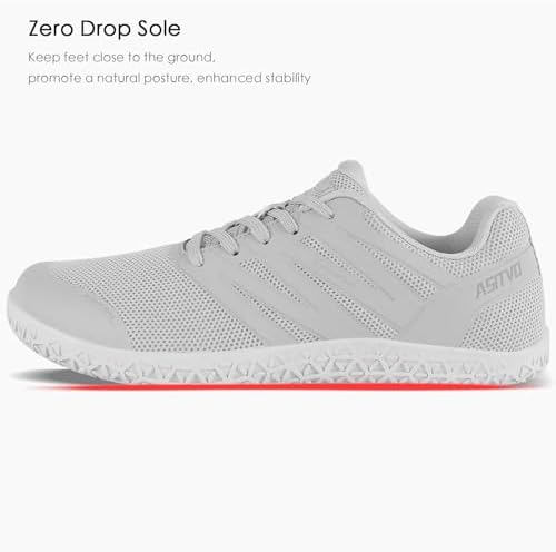 ASITVO Wide Men's Barefoot Zero Drop Sole Minimalist Sneakers Walking Shoes | Width Toe Box Cross Trainer Gym TPU Toe No-Sew Upper Grounding