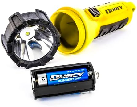 Dorcy 150 Lumen Floating Water Resistant LED Flashlight with Carabineer Clip, Yellow (41-2510)