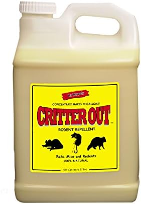 Mouse & Rat Repellent: Rodent Repellent: Critter Out 1 Gallon Ready to Use | Mouse & Rat repellent, Peppermint Oil Repellent, Get Rid of Rats, Prevent Nesting, Stops Chewing, Protect Engine Wiring
