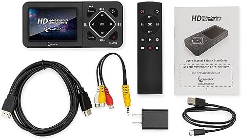 ClearClick HD Video Capture Box Ultimate - Capture and Stream Video from HDMI, RCA, VHS, VCR, DVD, Camcorders, Hi8