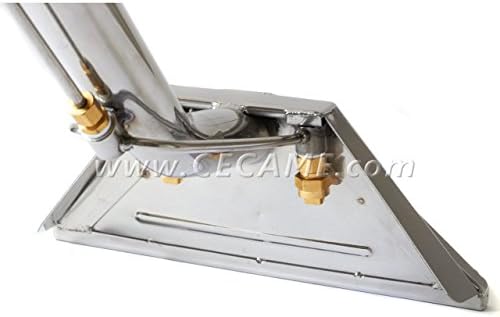 Carpet Cleaning Wand 12" 2-Jet 1.5" Tube S-Bend Stainless Steel Solution Line for Truckmounts & Portables