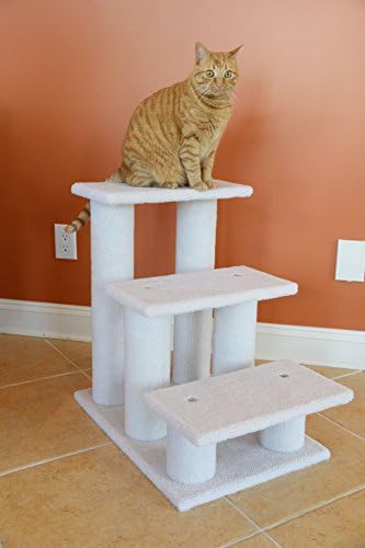 Armarkat Pet Steps, 4-steps, B4001, Ivory, 17"(W)x25"(D)x25"(H), each platform 7" Deep