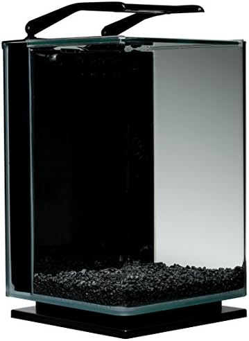 Marineland Portrait Glass LED Aquarium Kit, 5 Gallons, Hidden Filtration,Black