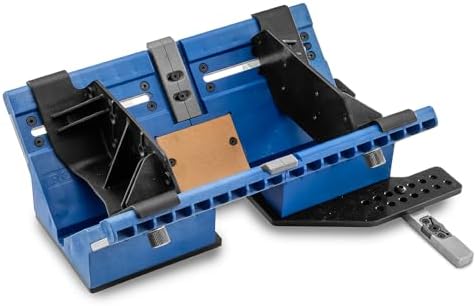 Rockler Deluxe Spline Jig for Table Saw & Router Table - Adjustable Box Joint Fixture with 45 Degree Miter Sled