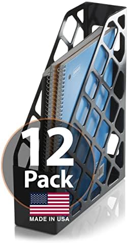 Officemate Recycled Large Magazine File, Black, 6 Each (26083)