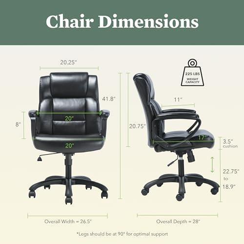 HON Sadie Big and Tall Ergonomic Office Chair, Heavy Duty Desk Chair, Black | Big and tall ergonomic office desk chair for desk work, lumbar support, adjustable arms, mesh comfort, 350 lb capacity