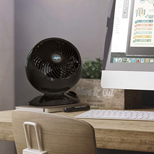 Vornado 7803 Large Pedestal Whole Room Air Circulator, Fan with Adjustable Height, 33-40 in, 3 Speed Settings, Removable Grill for Cleaning, Black Standing Floor Fan for Bedroom