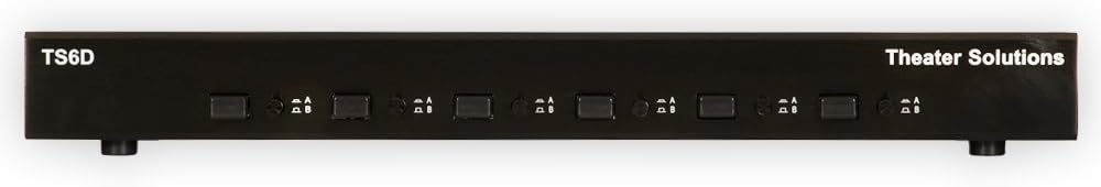 Theater Solutions TS6DV Dual Input 6 Zone Speaker Selector Box Volume Controls
