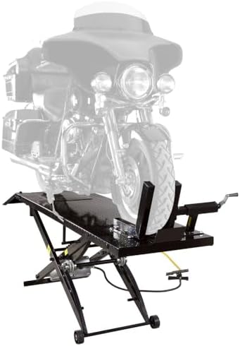 Black Widow Motorcycle Lift Table Pneumatic Compressed Air 1,000 lb