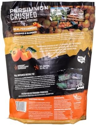WILDGAME Innovations Persimmon Crushed Deer Attractant, 5lb Bag | Powerful Nutritious Long-Lasting Airborne Hunting Attractant with Real Persimmons