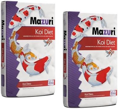 Mazuri Koi Floating Pond Nuggets, Floating Koi Fish Food for Ponds, 20 lbs