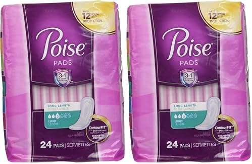 Poise Incontinence Ultra Thins Light Absorbency, 24 Count