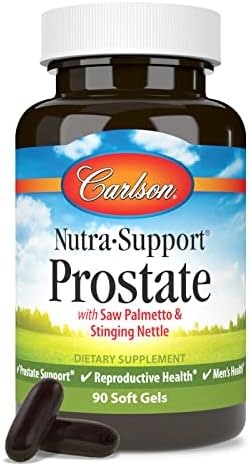 Carlson Nutra-Support Prostate, Prostate Support, Men's Health, 90 Softgels | with Saw Palmetto & Stinging Nettle; Reproductive Health