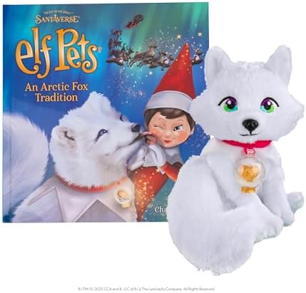 The Elf on the Shelf Elf Pets Arctic Fox Book & Plush | Includes Arctic Fox plush, storybook, snow globe charm and adoption certificate.