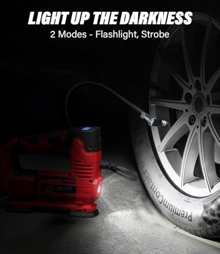 AVID POWER 20V Rechargeable Cordless Tire Inflator Portable Air Compressor