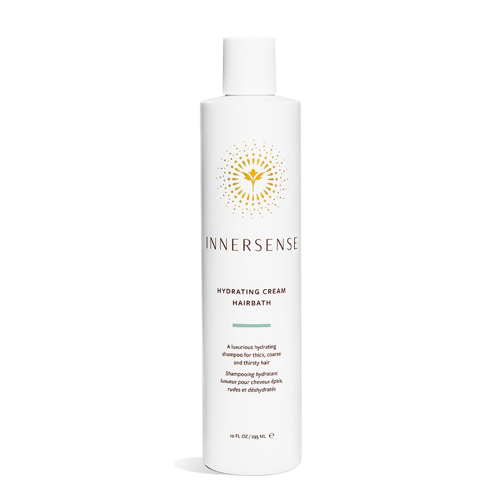 INNERSENSE Organic Beauty - Hydrating Cream Hairbath Shampoo (10oz) | Hydrates Dry, Coarse + Damaged Hair | Smooths Frizz, Restores Shine + Bounce | Sulfate-Free, Non-Toxic, Clean Haircare