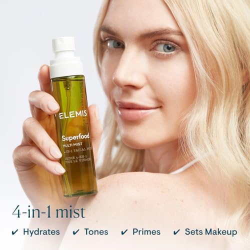 ELEMIS Superfood Multi Mist, Priming, Toning, and Setting Facial Spray, 3.3 Fl Oz | Superfood multi-mist, priming, toning