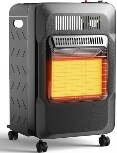 18, 000 BTU Propane Heater Indoor Outdoor Use, 3 Adjustable Heat Settings