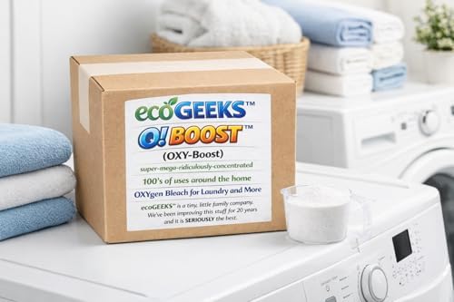 ecoGeek’s O! BOOST (OXY-Boost) Oxygen Bleach – Three 19 lb Bulk Bags – Concentrated Sodium Percarbonate Laundry & All-Purpose Cleaner –