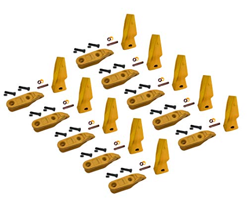 CAT Style J250 Bolt-On Wheel Loader Center Adapter/Shank, HD Abrasion Bucket Tooth & Pin- 1U-0257, 9N-4253 (3)
