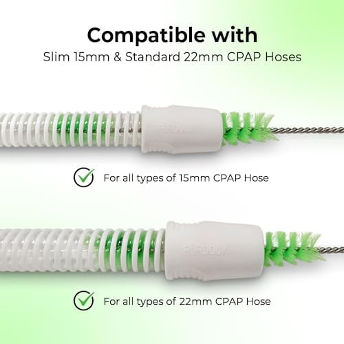Purdoux CPAP Cleaning Bundle – Hose Brush + 3-Pack GreenTeaMint CPAP Mask & Hose Soap – Compatible with CPAP Machines