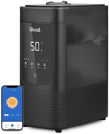 Levoit Humidifiers for Bedroom Large Room, 6L, 60H Runtime, 26dB, Smart App
