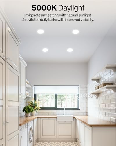 Sunco 12 Pack 6 Inch Retrofit LED Recessed Lights, 13W=120W 5000K Daylight | 965LM, Daylight, Baffle Trim, Dimmable