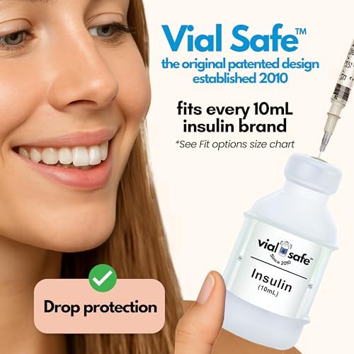 Vial Safe Silicone Insulin Vial Protector Case Cover 2-Pack Clear