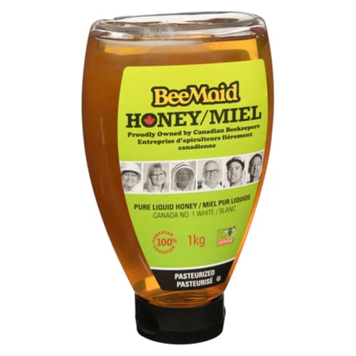 BeeMaid Honey 100% Canadian Pasteurized Pure Liquid Honey 1kg/2.2 lb