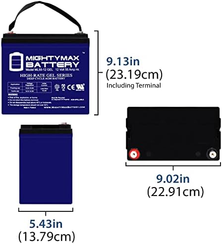 Mighty Max Battery 12V 55AH GEL Replacement Battery compatible with Minn Kota Endura MAX