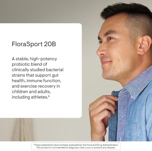 THORNE - FloraSport 20B - Shelf-Stable Probiotic Blend - Supports Gut, Immune & Digestive Health - Occasional Gas, Bloating