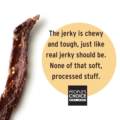 People's Choice Beef Jerky - Sugar Free, 15g Protein - Hot & Spicy 16 oz | Zero Carb, Dry Style Strips, Whole Muscle Cuts, Gluten Free, Soy Free