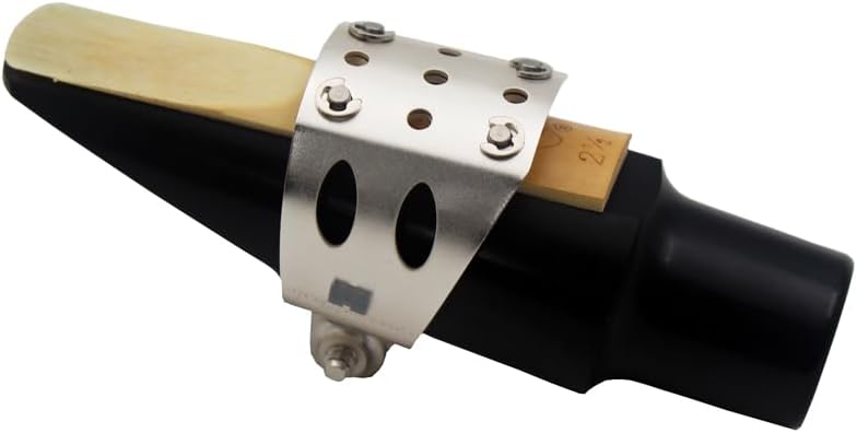 Eastern Music Saxophone Hard rubber mouthpiece Soprano alto Tenor metal ligature Ligature cap (Sandblust gold, Tenor MPC)