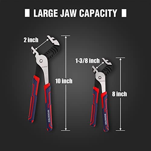 WORKPRO 3 Piece Groove Joint Plier Set