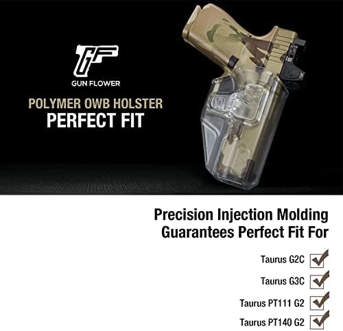 Taurus G2C Holster, Taurus G3C Holster, 9mm/.40 Cal OWB, Level II Paddle