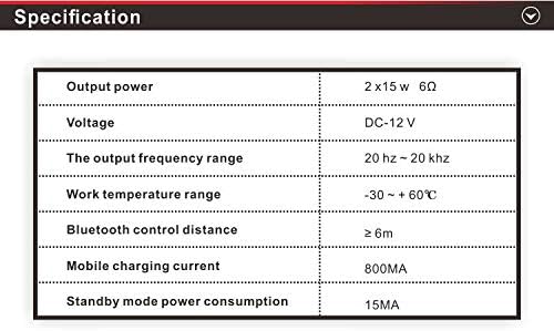 UTV ATV Bluetooth Amplifier Sound System Hand-free Speakers FM USB Audio System Stereo 2.5 Inch Speakers 12V Motorcycle Waterproof Audio FM Radio