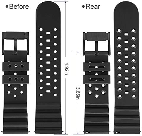 HUAFIY Silicone Watch Band 20mm22mm24mm FKM Rubber Watch Band for Men Women