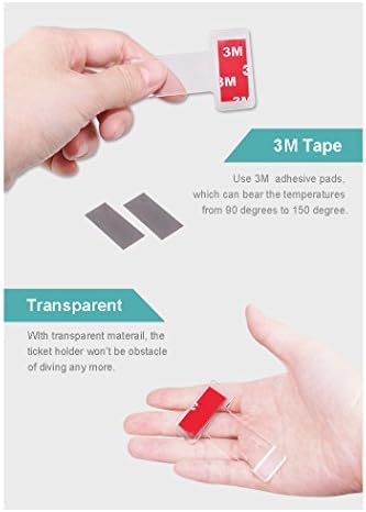 Car Windshield Parking Tickets Holder Transparent Auto Accessories Clip 2PCS
