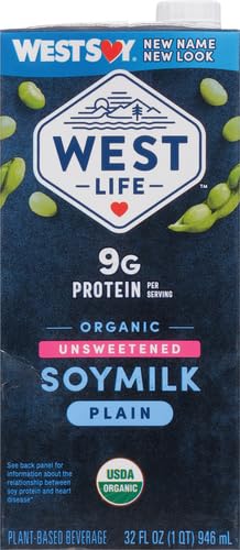 West Life Organic Unsweetened Soy Milk, 32 FZ