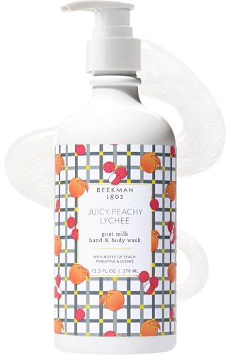 Beekman 1802 Goat Milk Hand Soap, Fragrance Free, 12.5 fl oz | Moisturizing Body Wash & Liquid Hand Soap for Sensitive Skin, Hand & Body Wash, Natural Soap with Goat Milk & Aloe