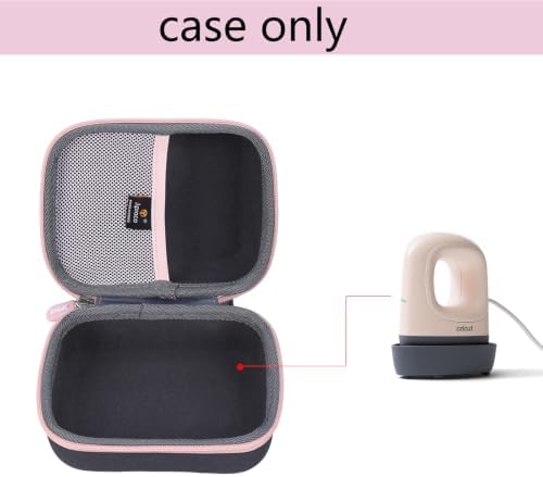 Aproca Case Compatible with Cricut EasyPress Mini Heat Press, Storage Portable Bag for Machine and Accessories -Black with Red Zipper (Case Only)