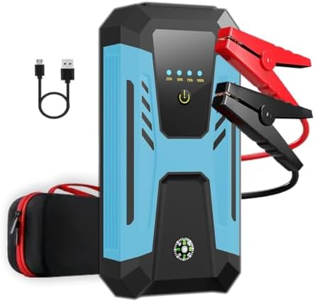 12v Jump Starter for 10.0L Gas/8.0L Diesel, 6000A Peak Car Battery Jumper Starter Portable