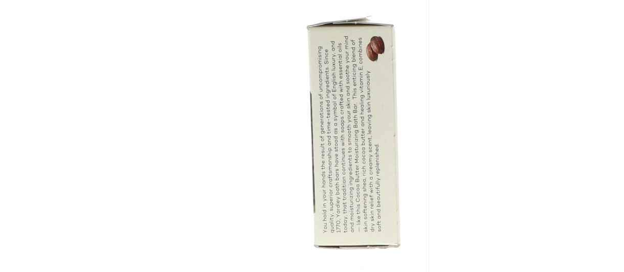 Yardley London Nourishing Bath Soap Bar Cocoa Butter, Helps Soften Dry Skin with Pure Cocoa Butter, Shea Butter & Vitamin E, 4.0 oz Bath Bar, 1 Soap Bar